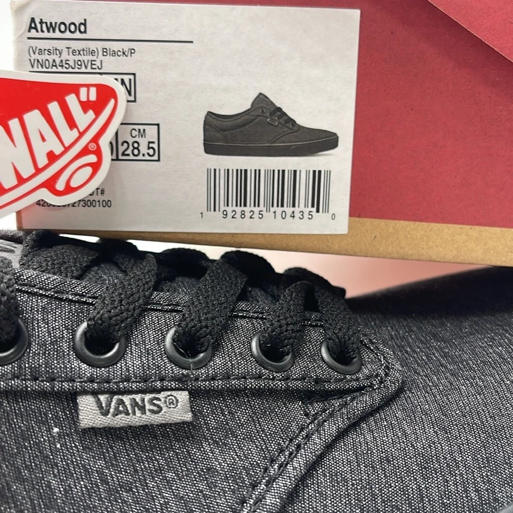 Vans Women’s Atwood (Varsity Textile) Black/Pewter VN0A45J9VEJ Sneakers